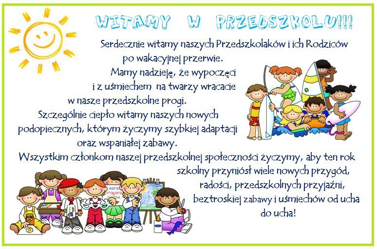 Witamy w przedszkolu!